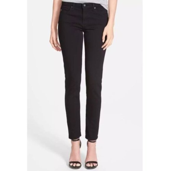 Ag Adriano Goldschmied Denim - AG Prima Cigarette Leg Jeans in Super Black